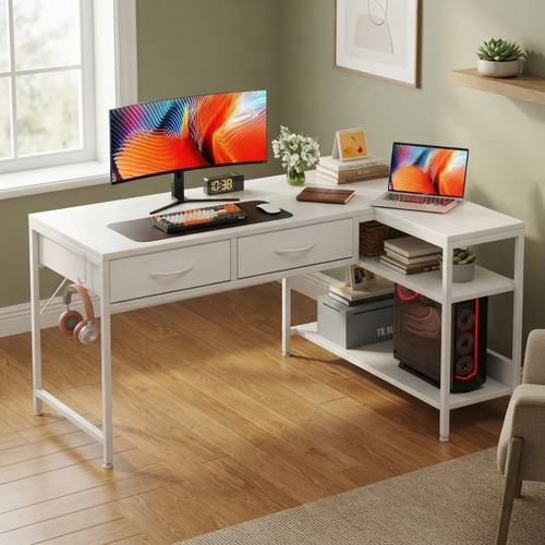 Modern shaped computer desk - l-shaped,