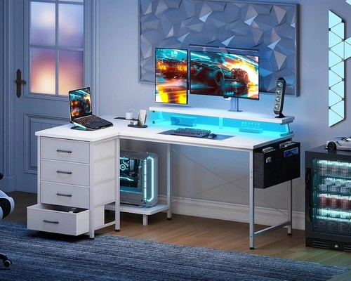 Coleshome shaped gaming desk - coleshome,