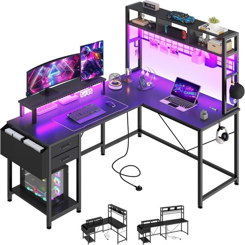 Shaped 150cm gaming - gaming, desk