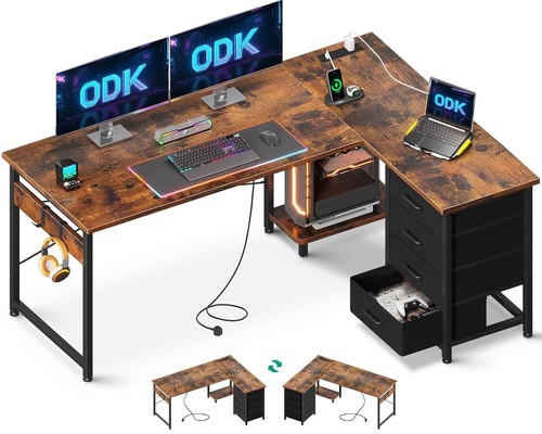 Odk corner desk - desk, drawers