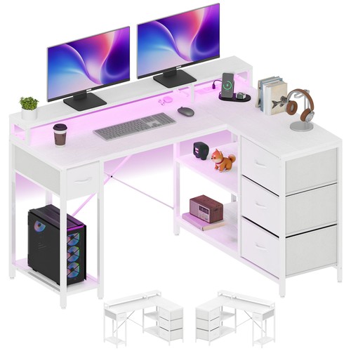 Shaped computer desk - l,
