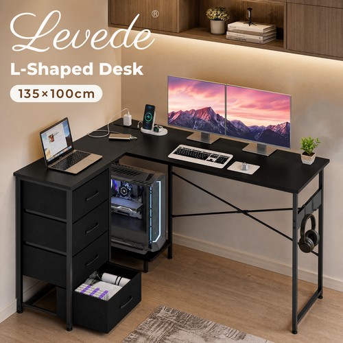 Levede shaped office desk - office,