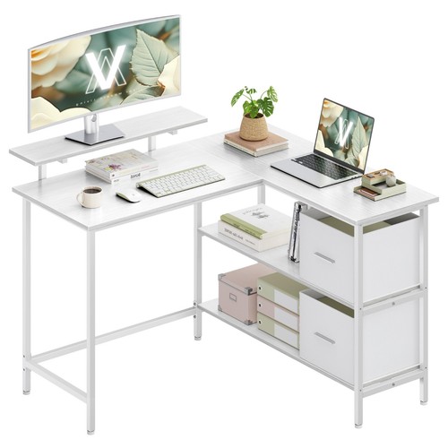 Shaped computer desk - l,