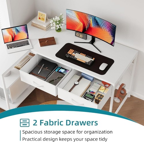 Shaped computer desk - l,