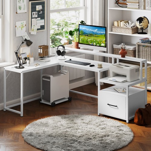 Costway shaped desk home - costway,