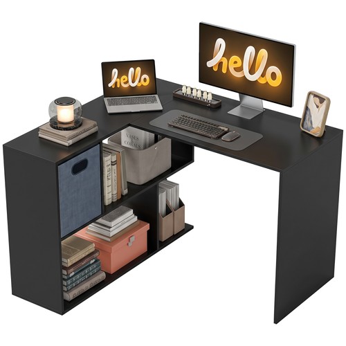 Homcom 110 shaped desk - 110, l-shaped