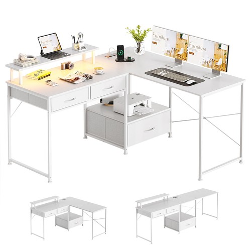 Shaped computer desk - l, with