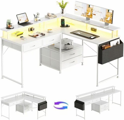 130x120cm shaped desk with - shaped,