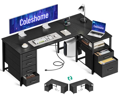 Shaped computer desk - shaped,