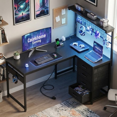 Carbon fiber shaped desk - fiber, l-shaped