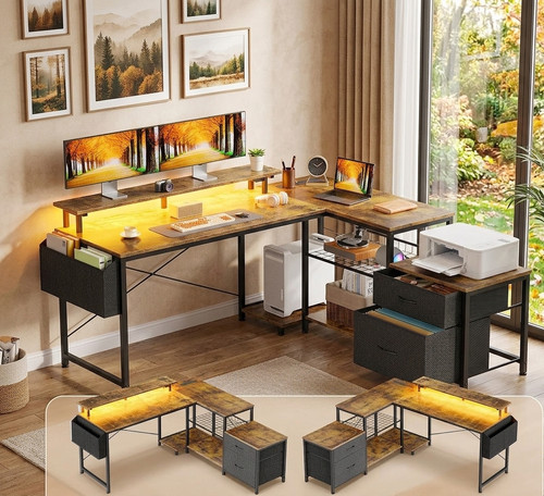 Shaped corner computer desk - shaped,