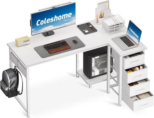 Shaped desk white 120x70cm - white,