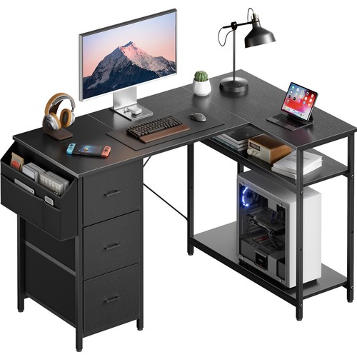 Shaped computer desk - l,