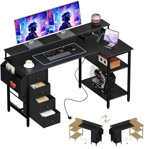 Corner gaming desk - gaming, with