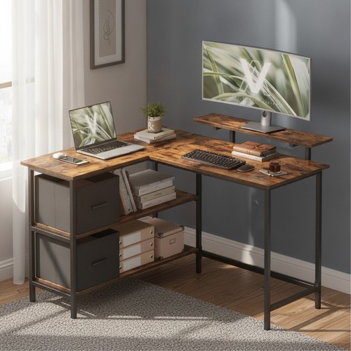 Vasagle shaped desk - desk, with