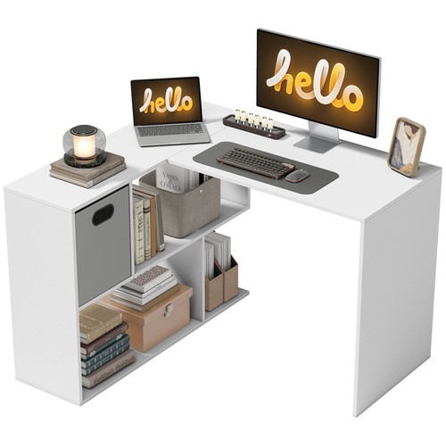 Homcom shaped computer desk - l,