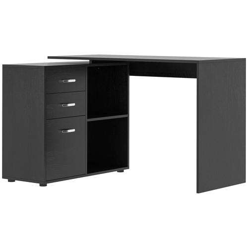 Shaped computer desk with - computer,