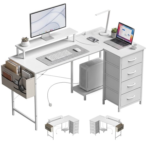 Homcom shaped gaming desk - l,