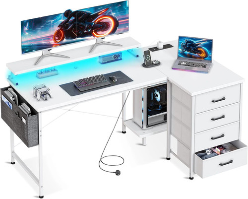 Shaped gaming desk 140cm - l,