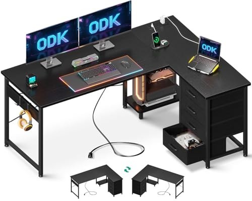 Shaped corner computer desk - shaped,