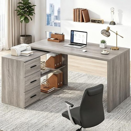 Hsh shaped computer desk - l-shaped,