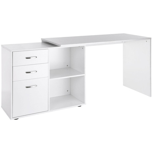 Shaped computer desk - desk, drawers
