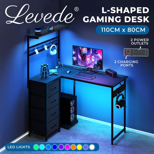 Levede shaped gaming desk - gaming,