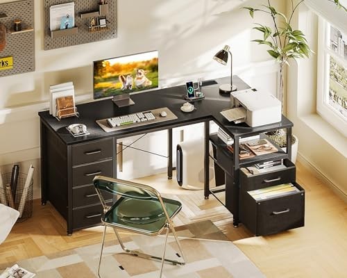 Shaped office desk - shaped, with