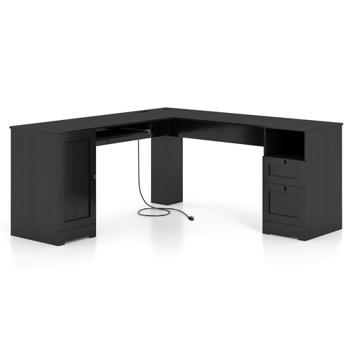 Costway shaped computer desk - l-shaped,