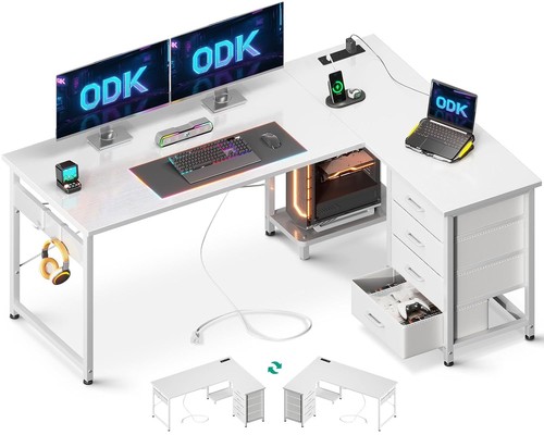 Odk corner desk with drawers - odk,