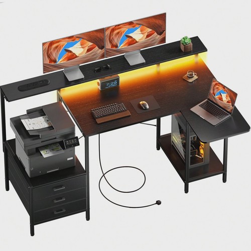 Shaped computer desk - shaped, with