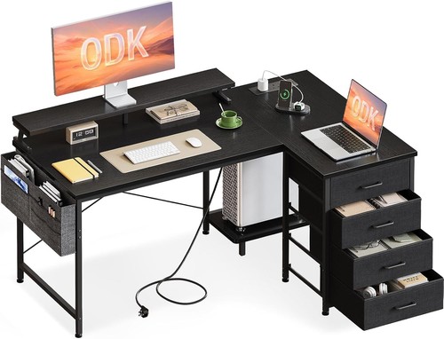 Odk shaped computer desk - l,