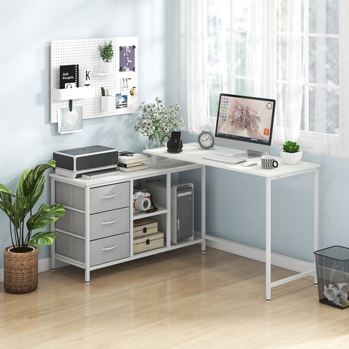 Home office shaped - office, computer