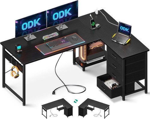 Odk corner desk - desk, drawers